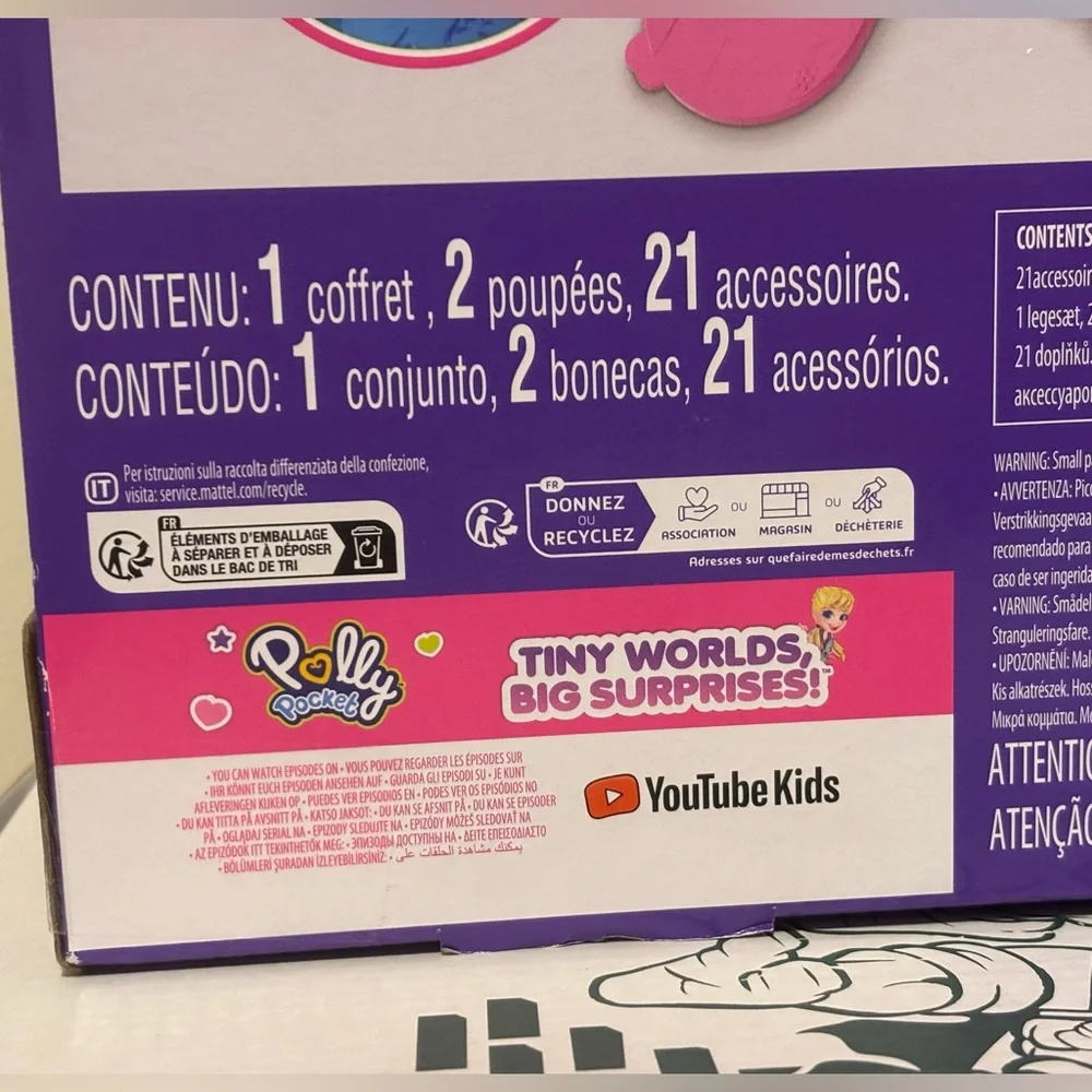 Pet Mobile Adventure Polly Pocket 21 Piece - Blue NEW! - Picture 6 of 10